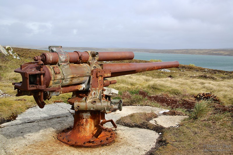 WW2 Gun at Ordnance Point, Falkland Islands