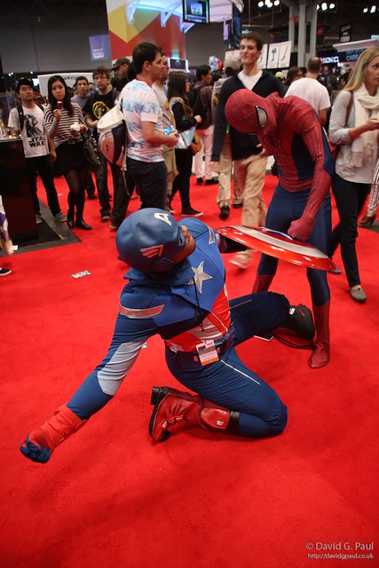 Cosplay: Captain America vs. Spider-man