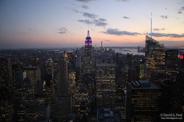 Empire State Building in twilight