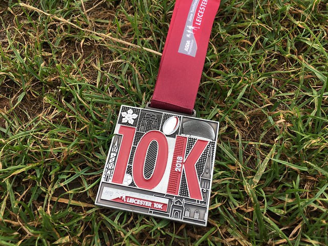 Finishers medal for Leicester 10K