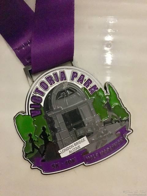 RunThrough Victoria Park Half Marathon finishers medal