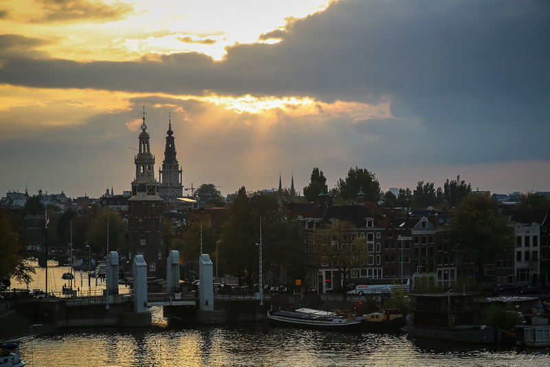 Sunset over Amsterdam
