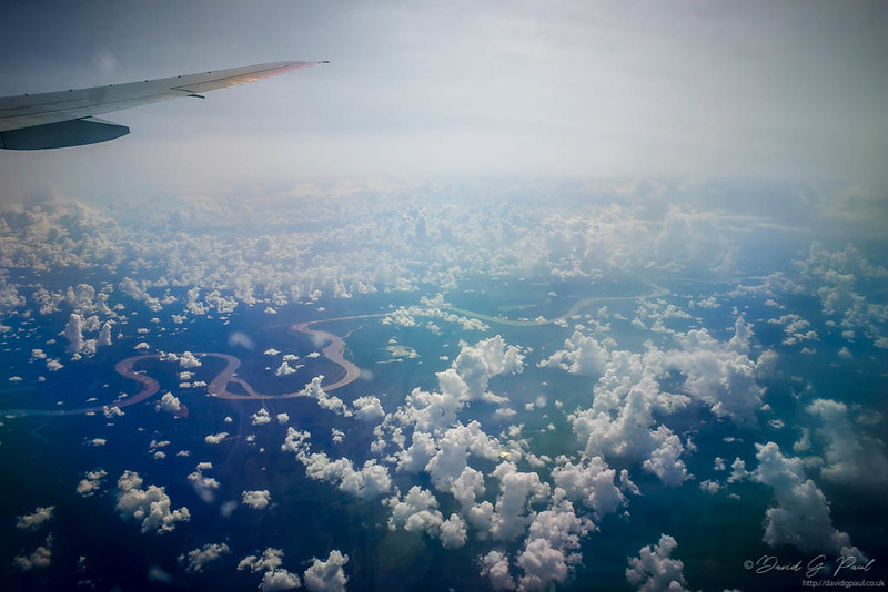 Flying over the Amazon River