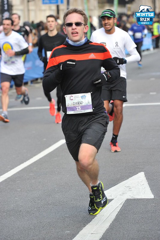 A male running