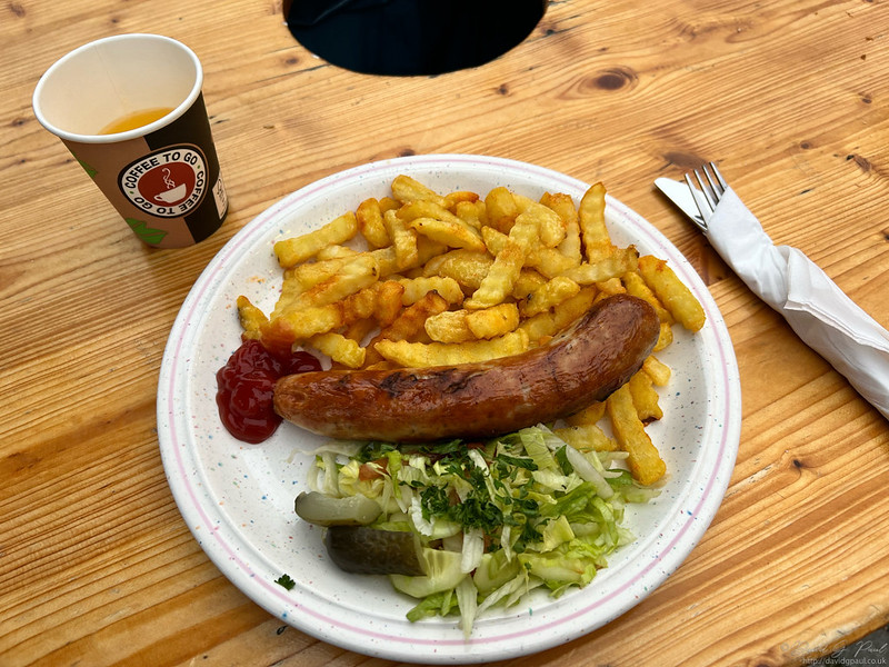 Bratwurst and fries