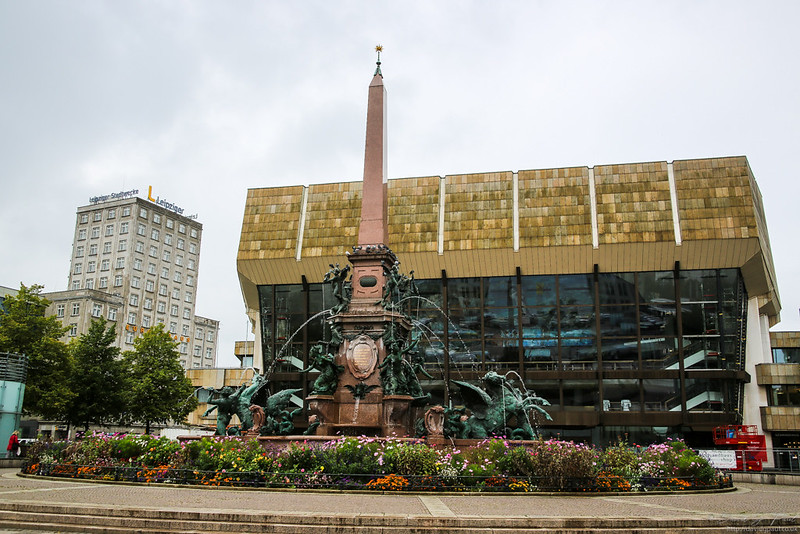 Opera house made of glass and orange tiles