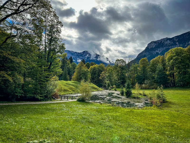 Green landscape on the way to Linderhof