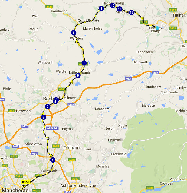 Canalathon route map