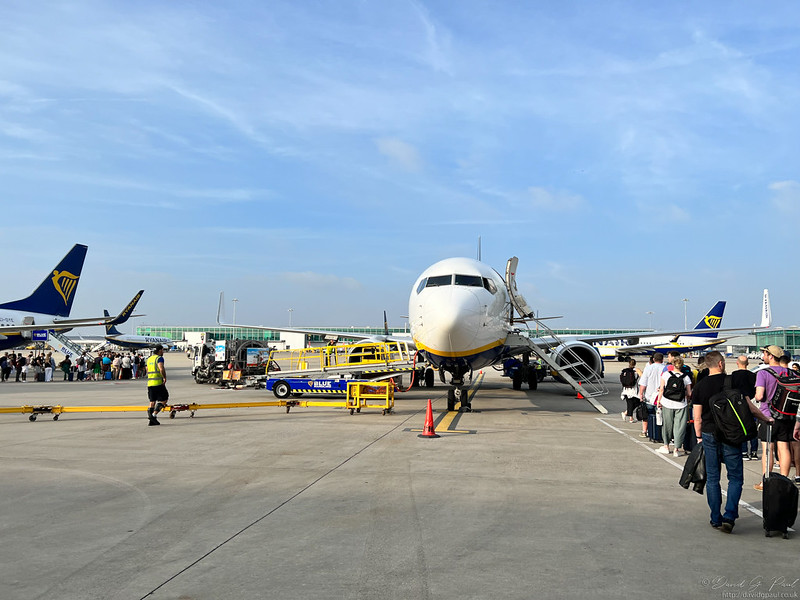 Boarding the flight