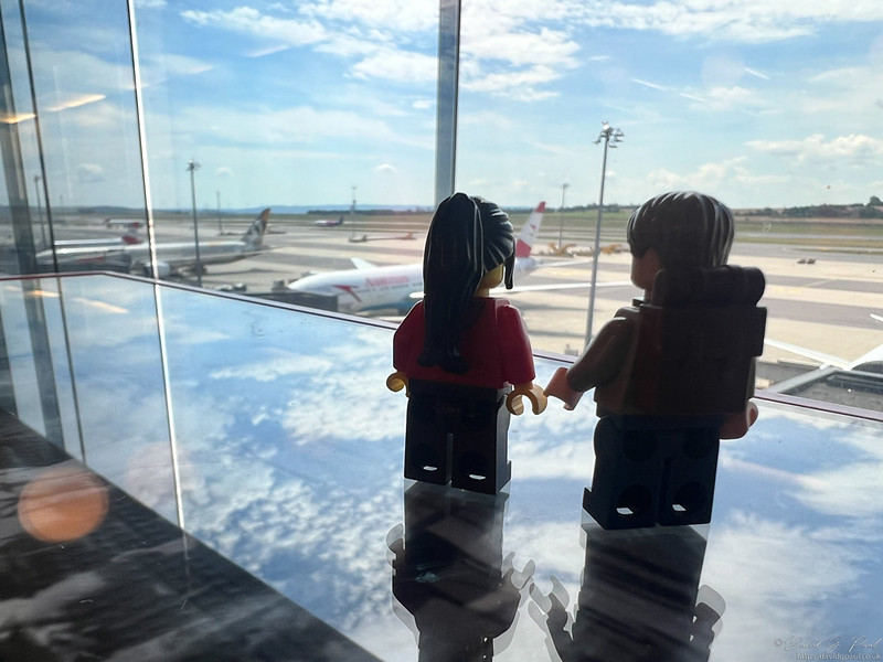 LEGO figures looking back