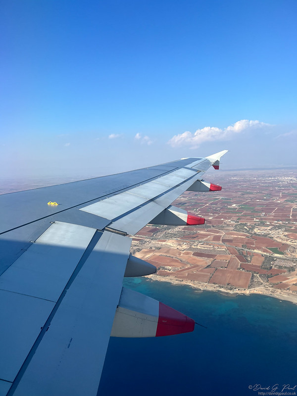 Flying into Larnaca