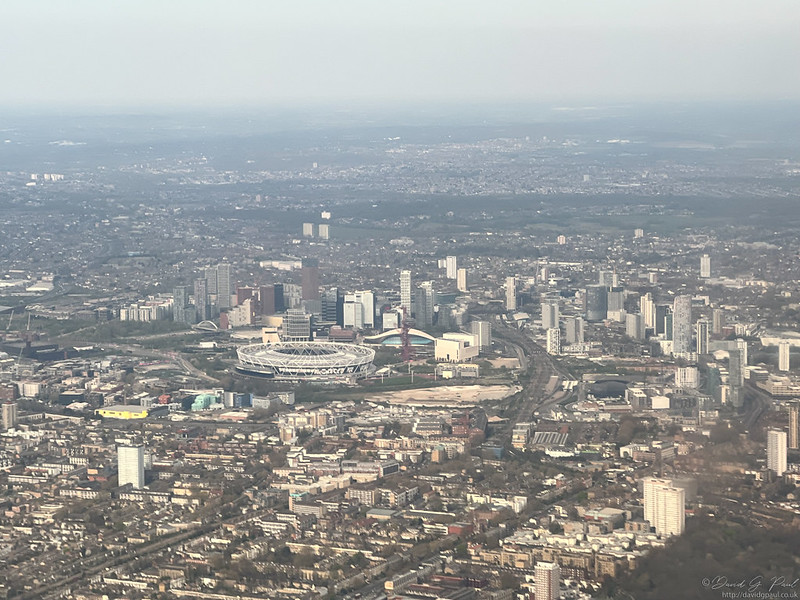 Flying into London City