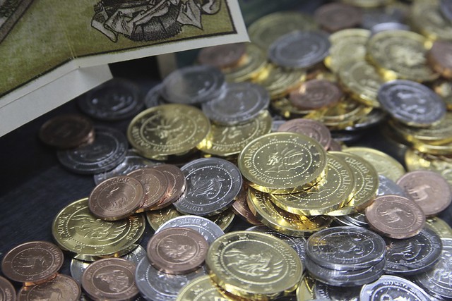 A photograph of money