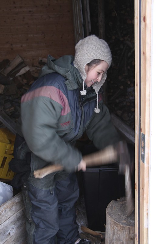 Cutting wood