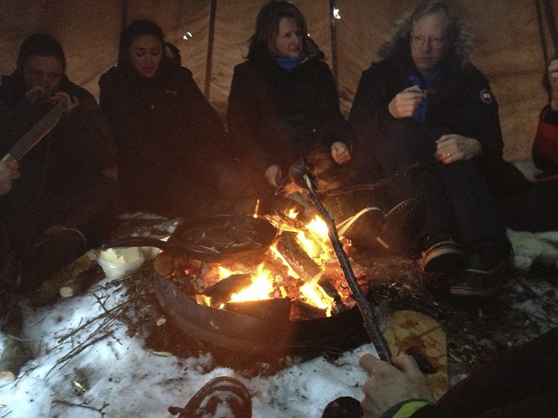 Cooking inside the Lavvu
