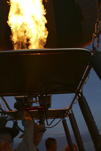 Inside the hot air balloon